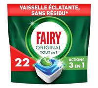 Fairy Original Tablettes Lave-vaisselle All In One Regular, 22 Capsules