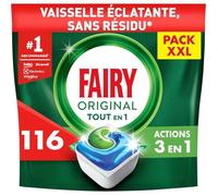 Fairy Original Tablettes Lave-Vaisselle Tout-en-1, 116 Tablettes, Sans Parfum