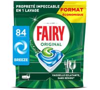 Fairy Tablettes lave-vaisselle Original Tout-en-1 – Sans parfum, anti-graisse – 84 tablettes