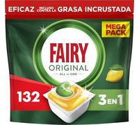 Fairy Original Tablettes Lave-Vaisselle Tout-en-1, 132 Tablettes (22x6), Parfum Citron, Efficaces Contre La Graisse Incrustée, Dissolution Ultra-Rapide, Sans Odeur ni Résidus