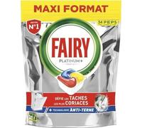 Fairy Platinum All-In-One Lot de 100 capsules pour lave-vaisselle, citron