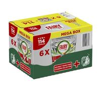 Fairy Platinum Plus Comprimés pour Lave-vaisselle All in One, Citron, 114 comprimés, le meilleur nettoyage pour garder vos plats brillants, donner de la brillance et prévenir le tartre