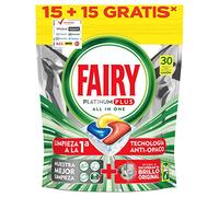 Fairy Platinum Plus Lim 15+15 pour adultes, avec format pratique, solution polyvalente