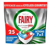 Fairy Platinum Plus Tablette Lave-Vaisselle All In One Technologie Propreté Intense, 25 Capsules