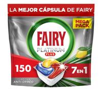 Fairy Platinum Plus Tablettes Lave-Vaisselle, 150 Tablettes (30x5), Parfum Citron, Technologie Anti-Terne, Redonne l'Éclat, Prévient le Calcaire, Système Pré-Lavage Intégré, Efficace en Cycle Court
