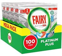 Fairy Platinum Plus Tablettes Lave-Vaisselle All In One, Brise Fraîche Aux Herbes (5x 20 Capsules) Nettoyage Optimal Pour Une Vaisselle Propre Comme Neuve)