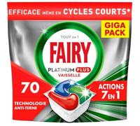Fairy Platinum Plus Tablettes Lave-Vaisselle All In One Technologie Anti-Terne, Regular, 71 Capsules