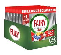 Fairy Platinum Plus Tablettes Lave-Vaisselle Tout En 1 Technologie Anti-terne, Citron, (6x19) 114 Capsules, Nettoyage Optimal, Redonne De L’Éclat Et Prévient Le Calcaire