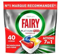 Fairy Tablettes lave-vaisselle Platinum Plus – Parfum citron – Lot de 40