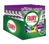Fairy Platinum Plus Tout En 1, 30 Minutes Miracle Tablettes Lave-Vaisselle, Notre Nettoyant N° 1 Pour Les Résidus Alimentaires Tenaces, Lave-Vaisselle, (5x26) 130