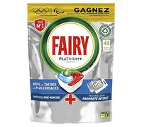 Fairy Platinum Plus Tout-en-1 Tablettes, 43 capsules, Brise Fraîche, Nettoyage Optimal Pour Une Vaisselle Propre Comme Neuve Et Redonne De L’Éclat