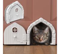 Fairy™ Porte intérieure pour Animaux domestiques - Grande Porte pour Chats jusqu'à 9 kg, Durable et Polyvalente pour Chaton à Noyau Solide ou Creux, Trou pour Chat élégant, Confortable, Facile à