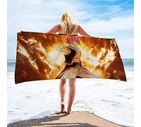 FAIRY TAIL-Etherious • Natsu • Dragneel Anime Microfibre Léger Absorption Sans Sable Séchage Rapide Serviette De Plage Camping Serviette Voyage Piscine Pique-nique Bain Serviette De Bain