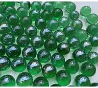 FAIRY TAIL & GLITZER FEE - Boules décoratives en verre vert transparent 16 mm, 500 g, environ 95 pièces, pour décoration ou jeu de billes, Age recommandé : Adulte, 18 à 36 ans