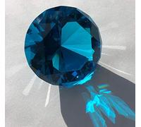 FAIRY TAIL & GLITZER FEE Diamant de verre en cristal de 5 cm - Diamant décoratif brillant (bleu océan)