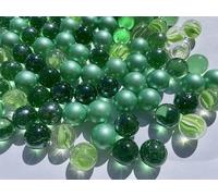 FAIRY TAIL & GLITZER FEE Lot de 100 billes multicolores en verre - Édition spéciale - 16 mm - Jeu de billes vertes