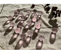 FAIRY TAIL & GLITZER FEE Lot de 20 boules en verre cristal rose de qualité supérieure pour décoration, collections, projets créatifs de bricolage, 16 mm de diamètre
