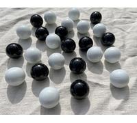 FAIRY TAIL & GLITZER FEE Lot de 25 grosses boules en verre - Noir et blanc - Multicolore - 27 mm - 500 g