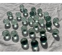 FAIRY TAIL & GLITZER FEE Lot de 25 grosses boules en verre transparentes - 27 mm - 500 g - Grandes boules décoratives en verre