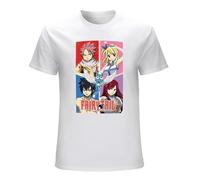 Fairy Tail Grid Fairy Tail Anime Mens T-Shirt Unisex Graphic Black Tee Shirt M