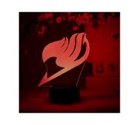 Fairy Tail Guild Mark Otaku Lamp Fairy Tail Anime Lamp Figure Night Light, 16 Color RGB LED Remote, 3D Anime Room Dcor Gift for Otaku