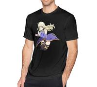 Fairy Tail Lucy Heartfilia Men's Cotton Fashion Pattern Breathable Short-Sleeved t-T-Shirts à Manches Courtes(Small)