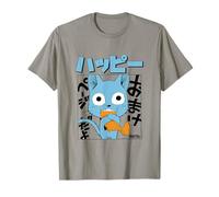 Fairy Tail Manga Happy en Train de Manger du Poisson T-Shirt