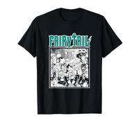 Fairy Tail Manga Photo de Groupe en Noir et Blanc T-Shirt