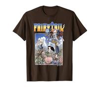 Fairy Tail Natsu Dragneel and Lucy Heartfilia on A Mission T-Shirt, Homme, Marron, 3XL