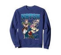 Fairy Tail Natsu Dragneel Multi Pose Distressed Showcase Sweatshirt, Unisexe pour Adultes, Bleu Marine, L