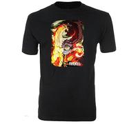 Fairy Tail Natsu & Fire Dragon King Igneel Authentic T-T-Shirts à Manches Courtes #25157(XX-Large)