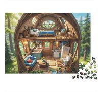 Fairy Tale Home Jigsaw Puzzles 1000 Piece Matériau Recyclable Loft Interior Puzzle pour Adultes Great Gift Idea Fun Family Gaming Time Activity 52x38cm/1000pcs