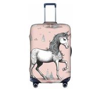 Fairy Tale Unicorn04 Housse de protection élastique lavable pour valise de voyage anti-rayures, blanc, Large