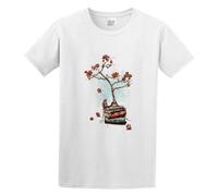 Fairy Tales Books Tree Magic Dope Printed Casual Round Neck T Shirt White XL
