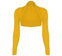 FAIRY TRENDZ LTD Boléro à manches longues ouvert sur le devant pour femme - Jaune - 40-42