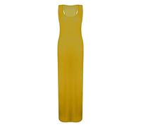 FAIRY TRENDZ LTD Desire Clothing Robe longue bodycon sans manches Dos nageur Dos nageur - Jaune - 40-42