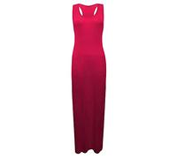 FAIRY TRENDZ LTD Desire Clothing Robe longue bodycon sans manches Dos nageur Dos nageur - Rose - 40-42