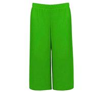 FAIRY TRENDZ LTD Mini culottes évasées 3/4 pour femme - Taille élastique - Grande taille, Vert jade, 44-46