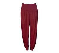FAIRY TRENDZ LTD Pantalon Alibaba Sarouel pour femme avec manchette aux chevilles - Marron - 36-38