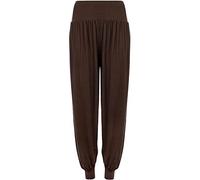 FAIRY TRENDZ LTD Pantalon Alibaba Sarouel pour femme avec manchette aux chevilles - Marron - 44-46