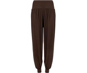 FAIRY TRENDZ LTD Pantalon Alibaba Sarouel pour femme avec manchette aux chevilles - Marron - 44-46