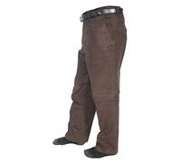 FAIRY TRENDZ LTD Pantalon de bureau en velours côtelé extensible pour homme, marron, 32W x 27L