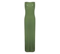 FAIRY TRENDZ LTD Robe longue moulante sans manches pour femme Dos nageur, kaki, 40-42