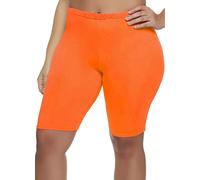 FAIRY TRENDZ LTD Short de cyclisme confortable ultra doux sans couture pour femme, sous les robes, leggings et sports de yoga, orange fluo, 44-46