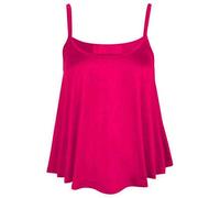Fairy Trendz Mini débardeur sans Manches à Bretelles évasées Grande Taille, Cerise, 40-42