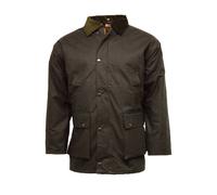 FAIRY TRENDZ Veste cirée légère à manches longues pour homme avec col zippé sur le devant et poches multiples, marron, L