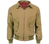 FAIRY TRENDZ Veste Harrington classique pour homme - Style rétro des années 70 - Fermeture éclair, camel, X-Large