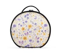 Fairy Trousse de toilette verticale sur pied légère pour femme avec séparateurs réglables Violet Jaune 28 cm