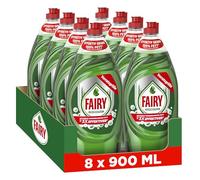 Fairy Ultra Liquide vaisselle concentré original 8 x 900 ml avec formule efficace pour une vaisselle parfaitement propre, pouvoir dégraissant impressionnant