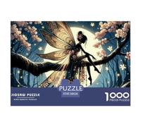 Fairy Under Cherry Blossoms at Night Papier Épais Et Solide Parfait pour Renforcer Les Capacités Cognitives, La Mémoire Et La Concentration Mentale 38x26cm/1000pcs